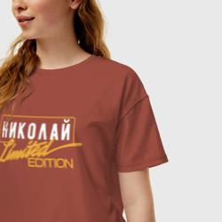 Женская футболка хлопок Oversize Николай Limited Edition - фото 2