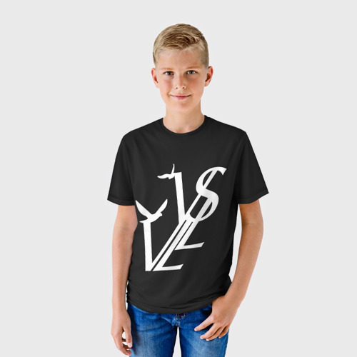 Детская футболка 3D с принтом Soda Luv (Логотип), фото на моделе #1