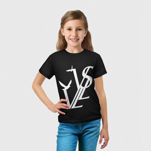 Детская футболка 3D с принтом Soda Luv (Логотип), вид сбоку #3