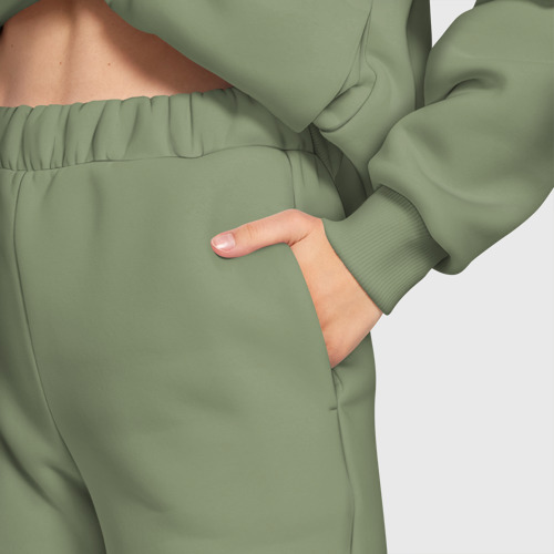 Женский костюм хлопок Oversize с принтом Zoidberg карман, вид сбоку #3