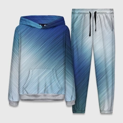 Женский костюм с толстовкой 3D Текстура. Оттенки льда