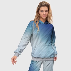 Женский костюм с толстовкой 3D Текстура. Оттенки льда - фото 2