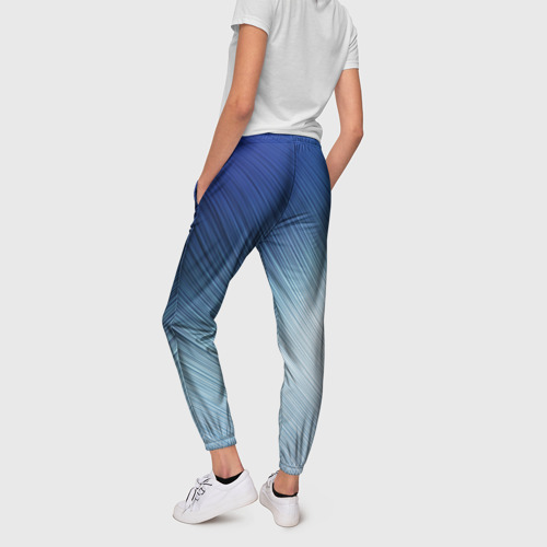 Женские брюки 3D Текстура. Оттенки льда, цвет 3D печать - фото 4