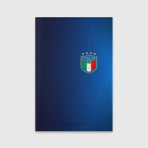 Обложка для паспорта матовая кожа Сборная Италии, цвет черный
