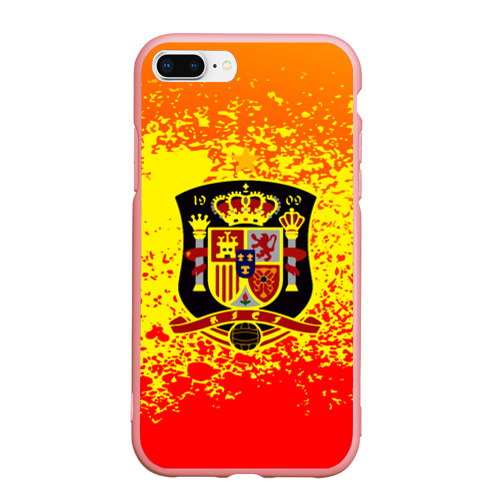 Чехол для iPhone 7Plus/8 Plus матовый с принтом Сборная Испании, вид спереди #2