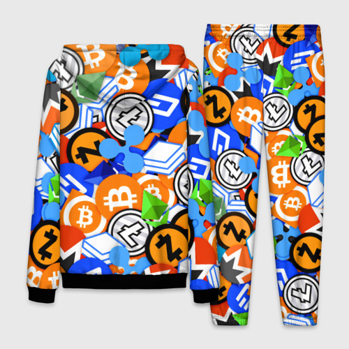 Мужской костюм 3D Криптовалюты cryptocurrency, цвет черный - фото 2