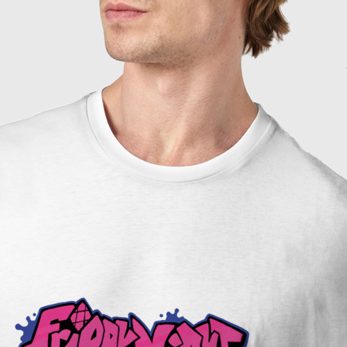 Мужская футболка хлопок Friday Night Funkin, цвет белый - фото 6