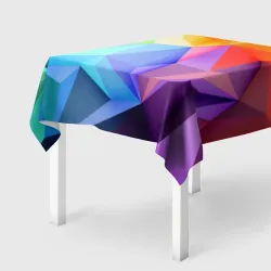 Скатерть 3D Радужная геометрия