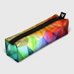 Пенал школьный 3D Радужная геометрия
