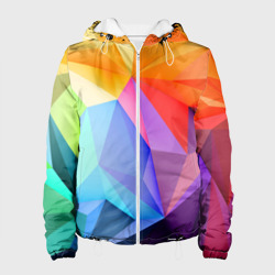 Женская куртка 3D Радужная геометрия