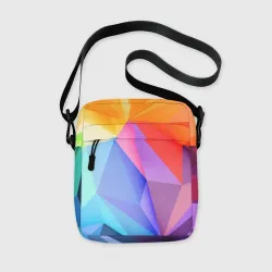 Сумка через плечо 3D Радужная геометрия
