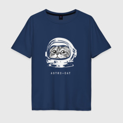 Мужская футболка хлопок Oversize Astro-cat