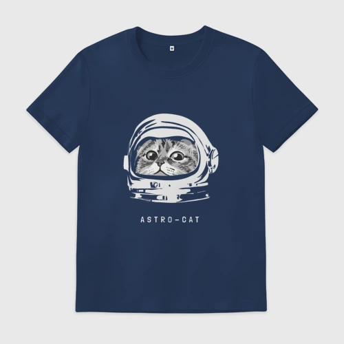 Мужская футболка хлопок Astro-cat