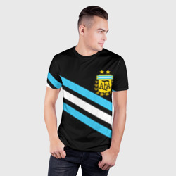 Мужская футболка 3D Slim Сборная Аргентины - фото 2