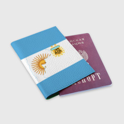 Обложка для паспорта матовая кожа Сборная Аргентины - фото 2