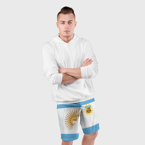 Мужские шорты спортивные Сборная Аргентины, цвет 3D печать - фото 5