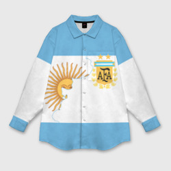 Женская рубашка oversize 3D Сборная Аргентины