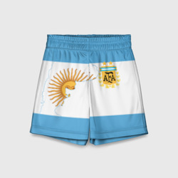 Сборная Аргентины – Детские спортивные шорты 3D с принтом купить