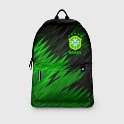 Рюкзак с принтом Сборная Бразилии для любого человека, вид спереди №3. Цвет основы: белый