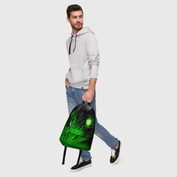 Рюкзак с принтом Сборная Бразилии для любого человека, вид спереди №5. Цвет основы: белый