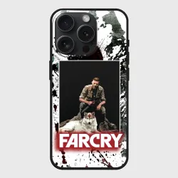 Чехол силиконовый для Apple iPhone 15 Pro Мax матовый Farcry wolf