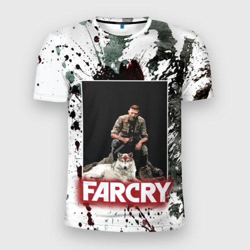 Мужская футболка 3D Slim Farcry wolf, цвет 3D печать