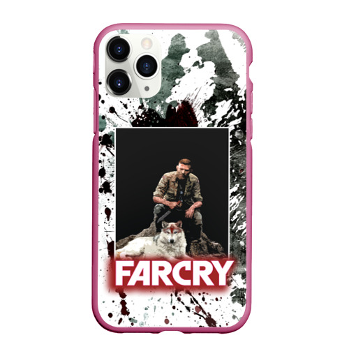 Чехол для iPhone 11 Pro Max матовый Farcry wolf, цвет малиновый