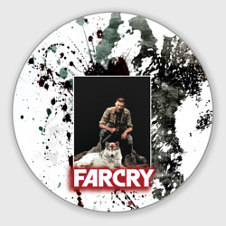 Круглый коврик для мышки Farcry wolf