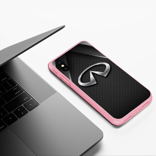 Чехол для iPhone XS Max матовый Инфинити технологичный паттерн, цвет баблгам - фото 5