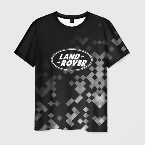 Мужская футболка с принтом Land Rover городской камуфляж, вид спереди №1