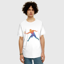 Мужская футболка хлопок Oversize Tennis player - man - фото 2