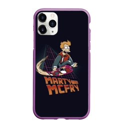 Чехол для iPhone 11 Pro Max матовый Back to Futurama