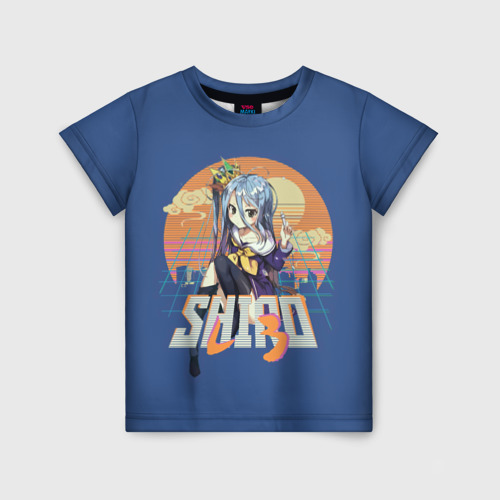 Детская футболка 3D с принтом Shiro princess, вид спереди #2