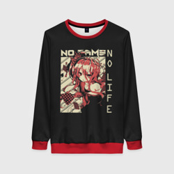Женский свитшот 3D Нет игры нет жизни Широ