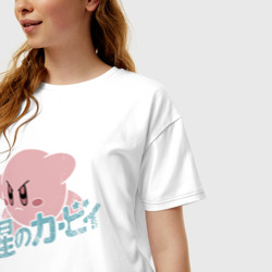 Женская футболка хлопок Oversize Kirby - фото 2
