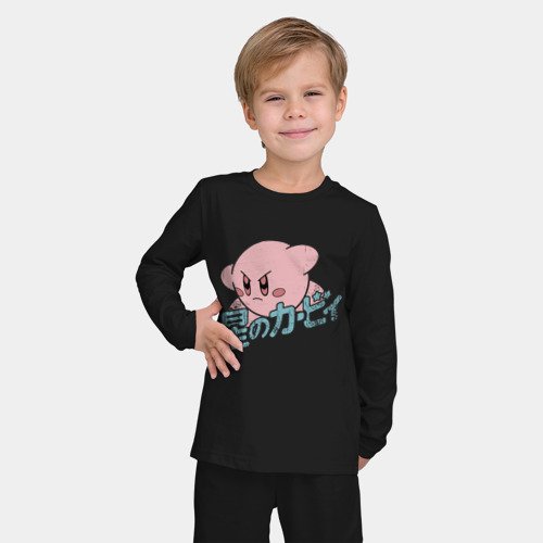 Детская пижама с лонгсливом хлопок Kirby, цвет черный - фото 3