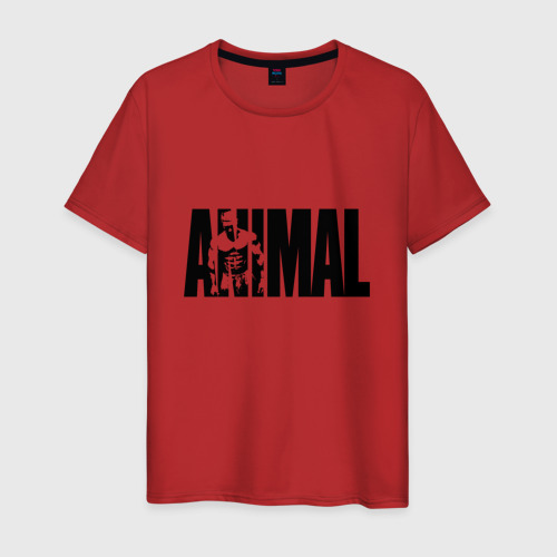 Мужская футболка хлопок Animal энимал, цвет красный