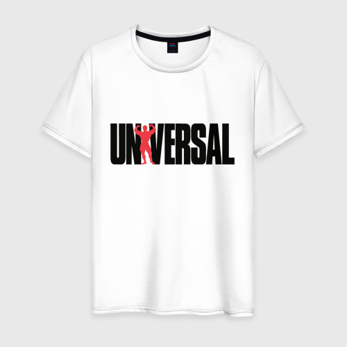 Мужская футболка из хлопка с принтом Animal universal энимал, вид спереди №1