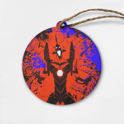 Деревянная игрушка круг Евангелион Evangelion