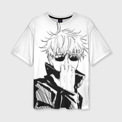 Женская футболка oversize 3D Магическая битва Годжо