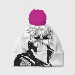 Шапка 3D c помпоном Магическая битва Годжо