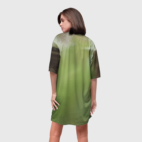 Платье-футболка 3D Лесной енот, цвет 3D печать - фото 4