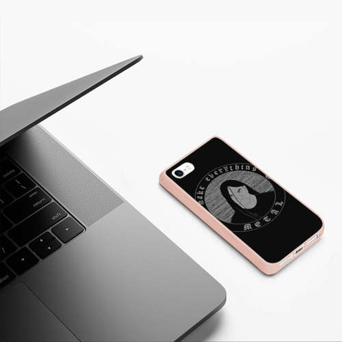 Чехол для iPhone 5/5S матовый Nathan Explosion, цвет светло-розовый - фото 5