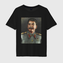Мужская футболка хлопок Oversize Сталин Портрет