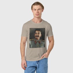 Мужская футболка хлопок Сталин Портрет - фото 2
