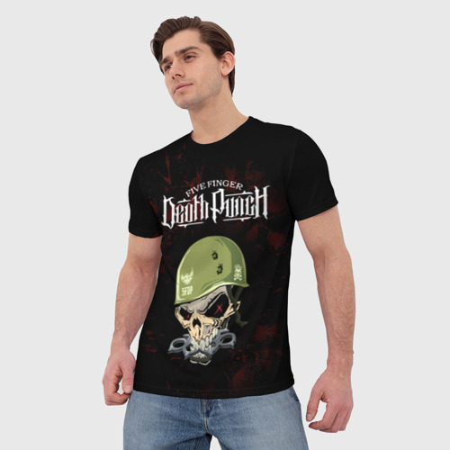 Мужская футболка 3D Five Finger Death Punch, цвет 3D печать - фото 3