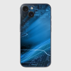 Чехол для iPhone 15 силиконовый с защитой камеры Чертеж