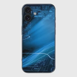 Чехол для iPhone 16 силиконовый с защитой камеры Чертеж
