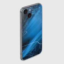 Чехол для iPhone 15 силиконовый с защитой камеры Чертеж - фото 2