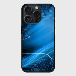 Чехол силиконовый для Apple iPhone 15 Pro матовый Чертеж